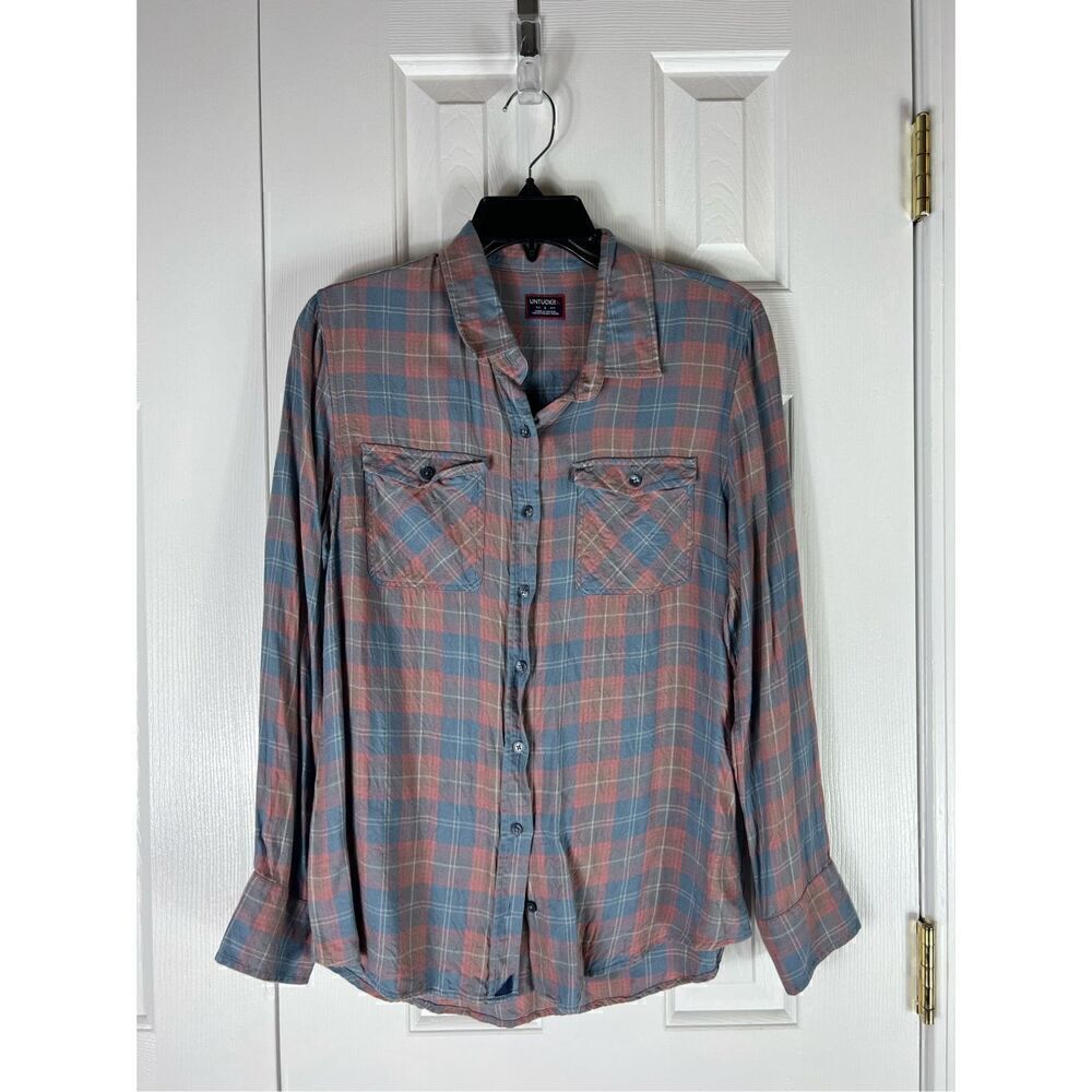 Untuck it Womens Button Up Blouse Size 8